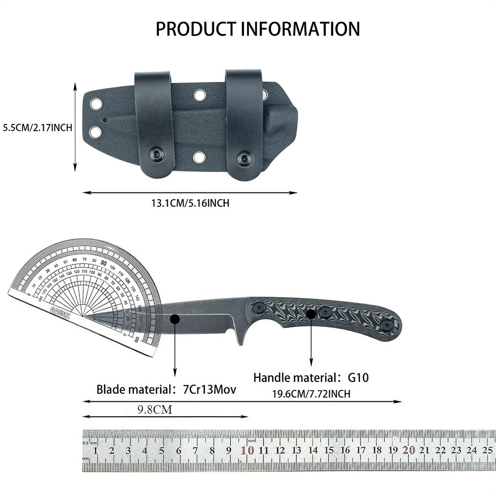 Edc Carry Fixed Blade Knife - Coltelli a lama fissa Full Tang