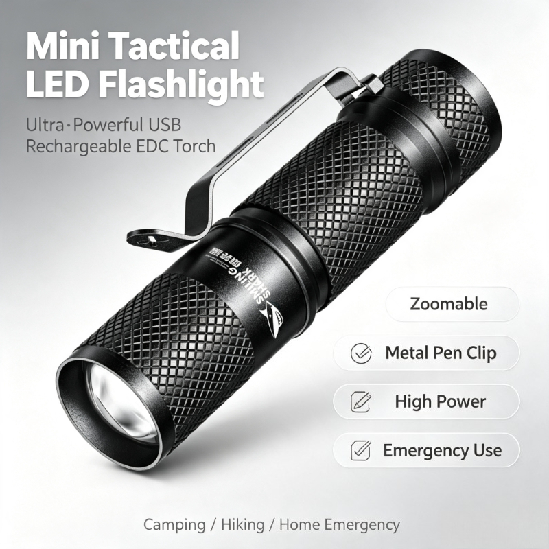 Edc Day Carry - SMILING SHARK Torcia LED Tattica Ultra
