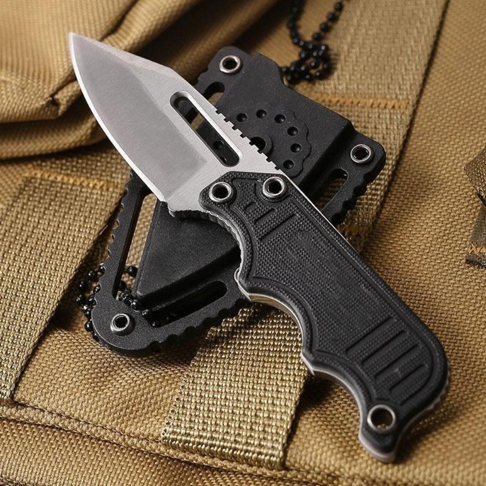 Edc Carry Fixed Blade Knife - Coltello da Collo Portatile con Fodero