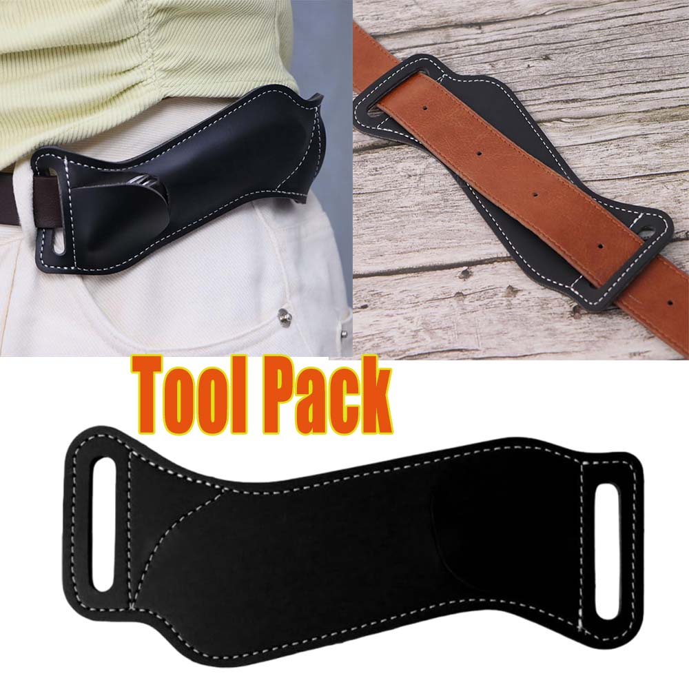 Edc Carry Belt Leather - Fodero per coltello pieghevole da 5