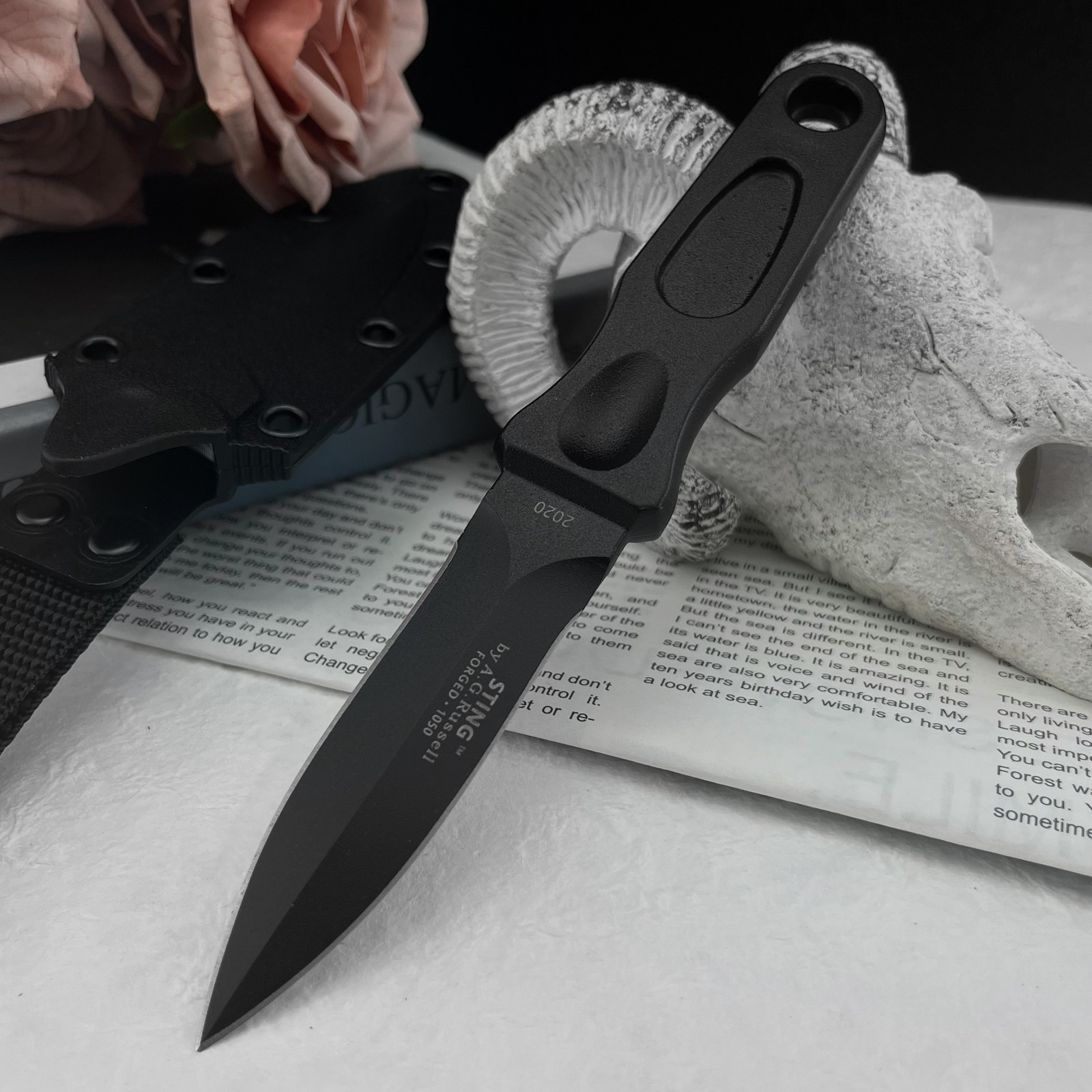 Edc Carry Fixed Blade Knife - Coltello a lama fissa multifunzione in